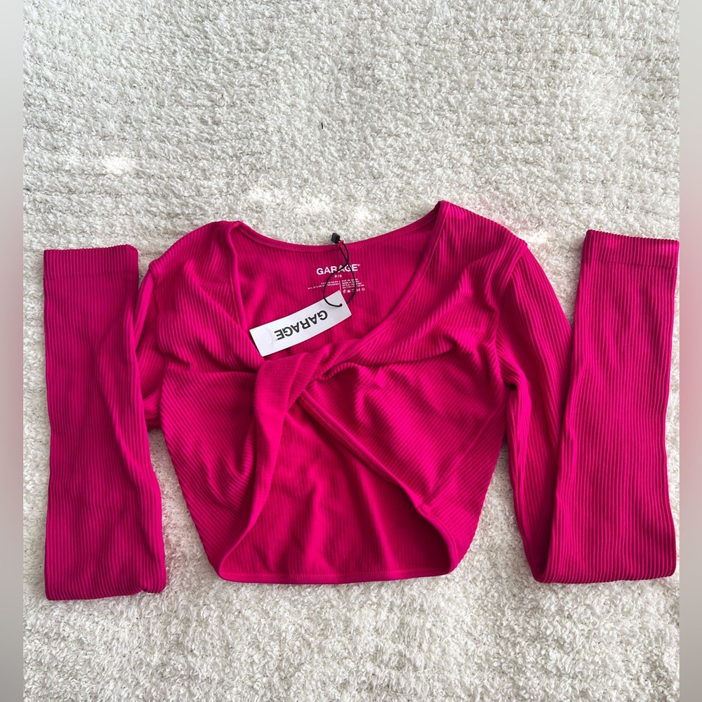Hot Pink Garage Workout Top Size Small